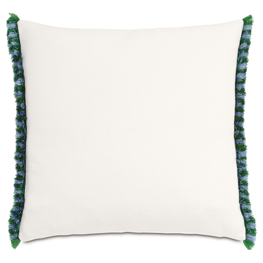 kno クッション リッチグリーン Kierra Updated Traditional Green Mohair Fringe Throw Pillow