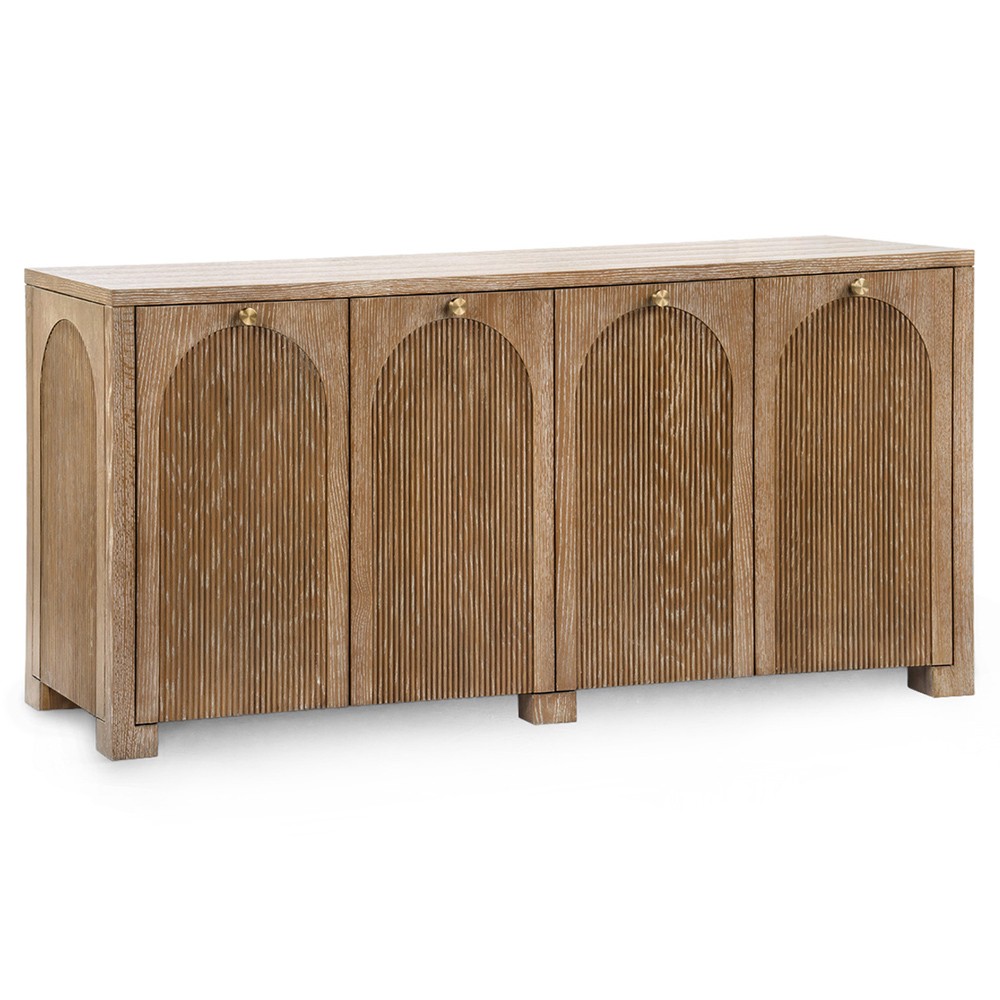 Arcadia Coastal Beach Brown Oak Media Console - 73