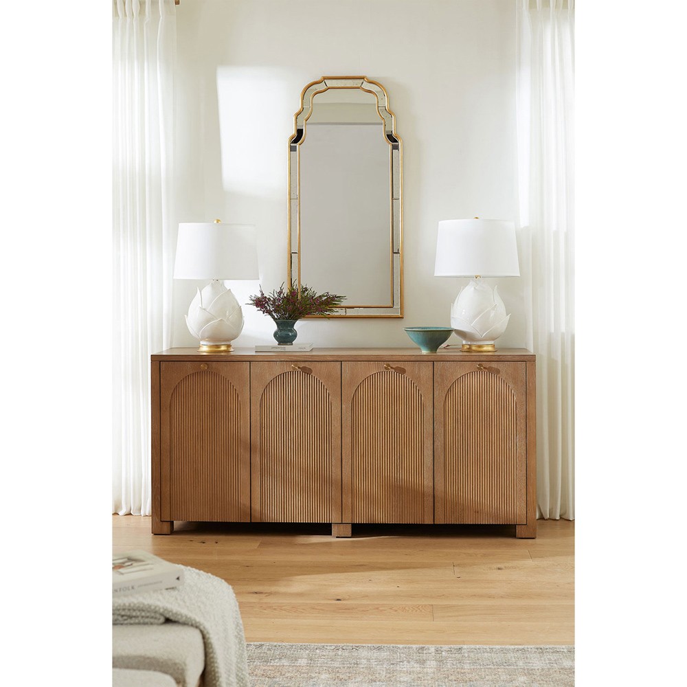 Arcadia Coastal Beach Brown Oak Media Console - 73