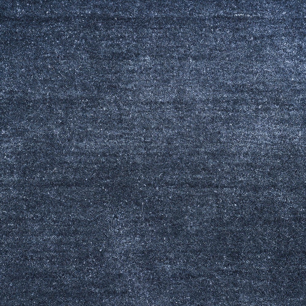 Zuriel Modern Classic Navy Blue Wool Solid Rug - 5'x8'|