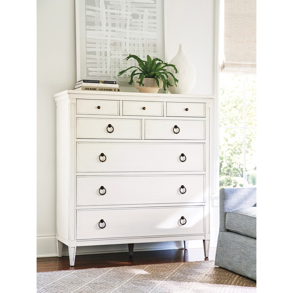white beach dresser American Woodcrafters Beach Comber 000001339340 Coastal 6-Drawer Dresser  with Two-Tone Finish | Furniture and More