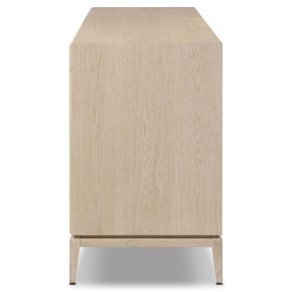 Rosal Modern Classic Natural Oak Woven Rush Sideboard|