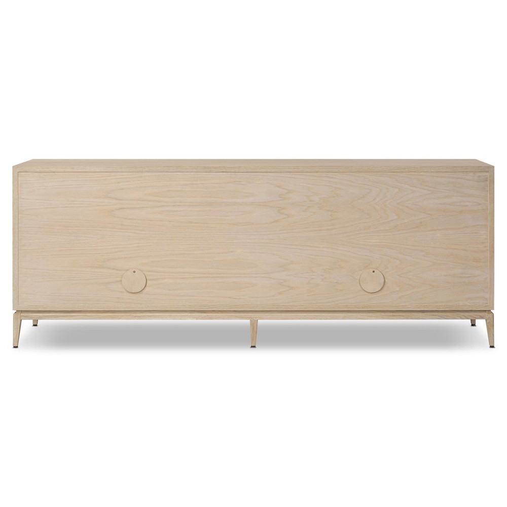 Rosal Modern Classic Natural Oak Woven Rush Sideboard|