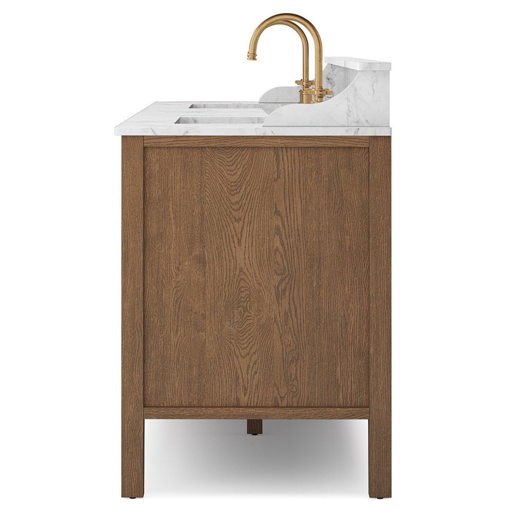 Elliston Satin Worn Oak Double Vanity|