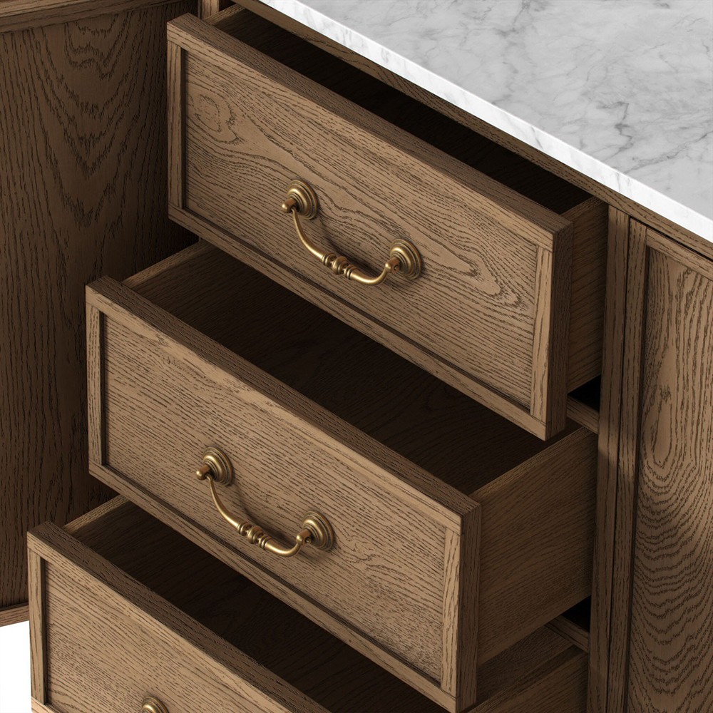 Elliston Satin Worn Oak Double Vanity|