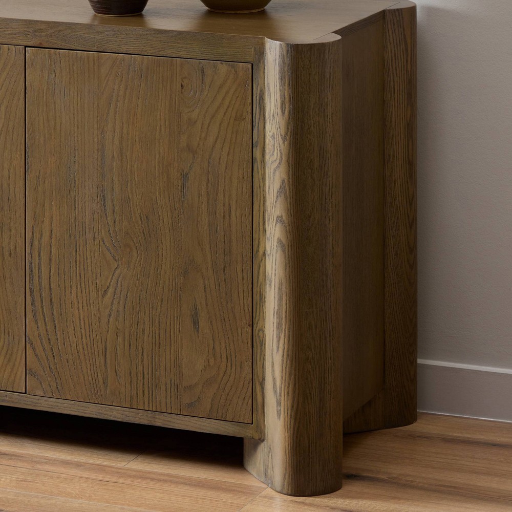 Soho Rustic Lodge Aged Natural Oak Sideboard|