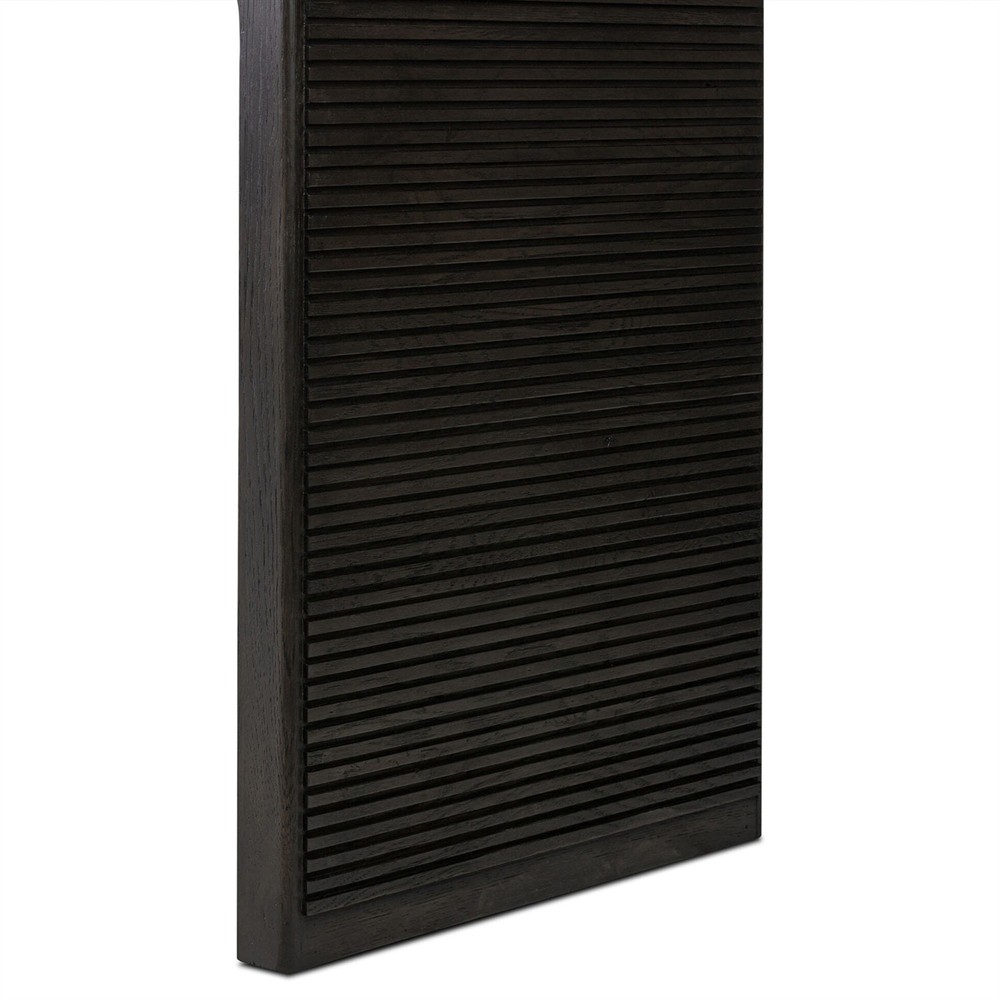 Lana Rustic Lodge Smoked Black Oak Rectangular Console Table|