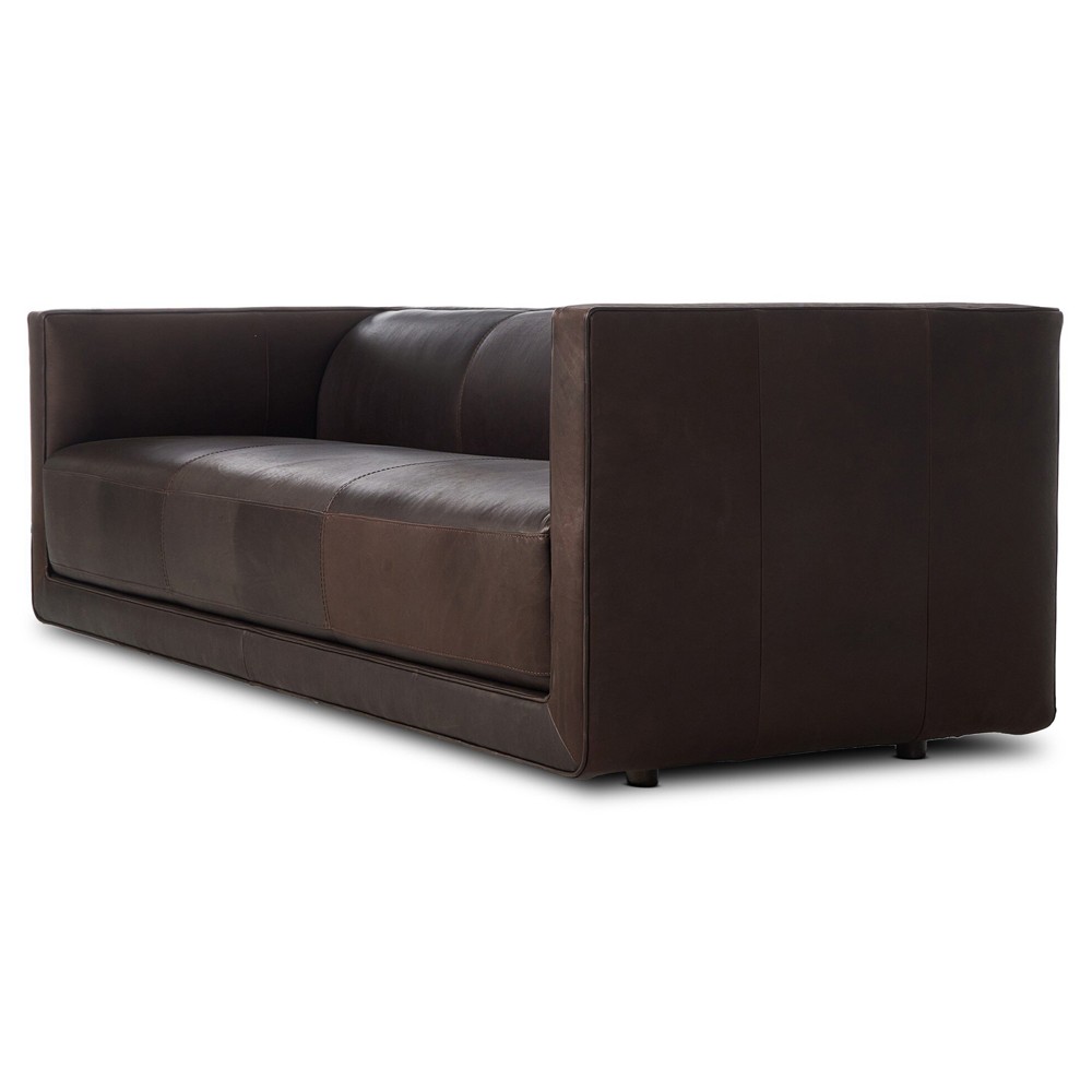 Miko Modern Classic Heirloom Cigar Leather Sofa - 95
