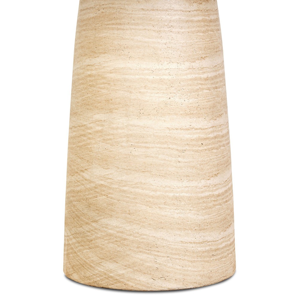 Emilia Modern Classic Sand Striae Concrete Round Outdoor Bistro Table - 36"|