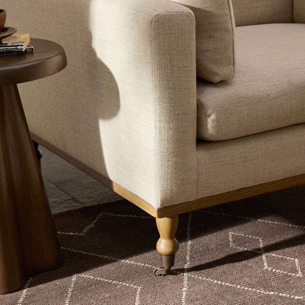 Harlin Updated Traditional Alcala Wheat Performance Chair and a Half|