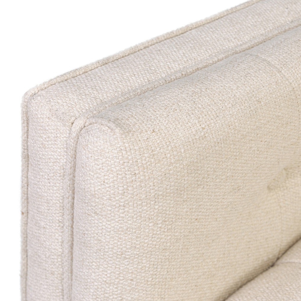 Celeste Rustic Lodge Thames Cream Performance Brown Wood Tufted Swivel Arm Chair|