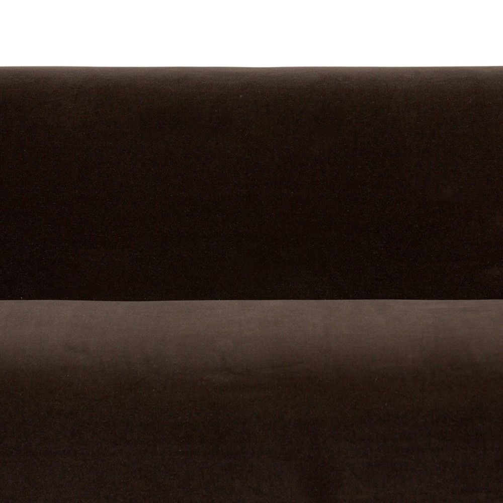 Sabina Modern  Surrey Cocoa Brown Velvet Sofa - 87"|