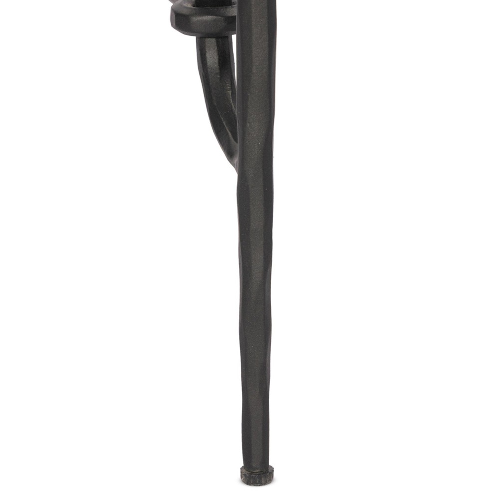 Ceasar French Country Hammered Gunmetal Square End Table - 13"|