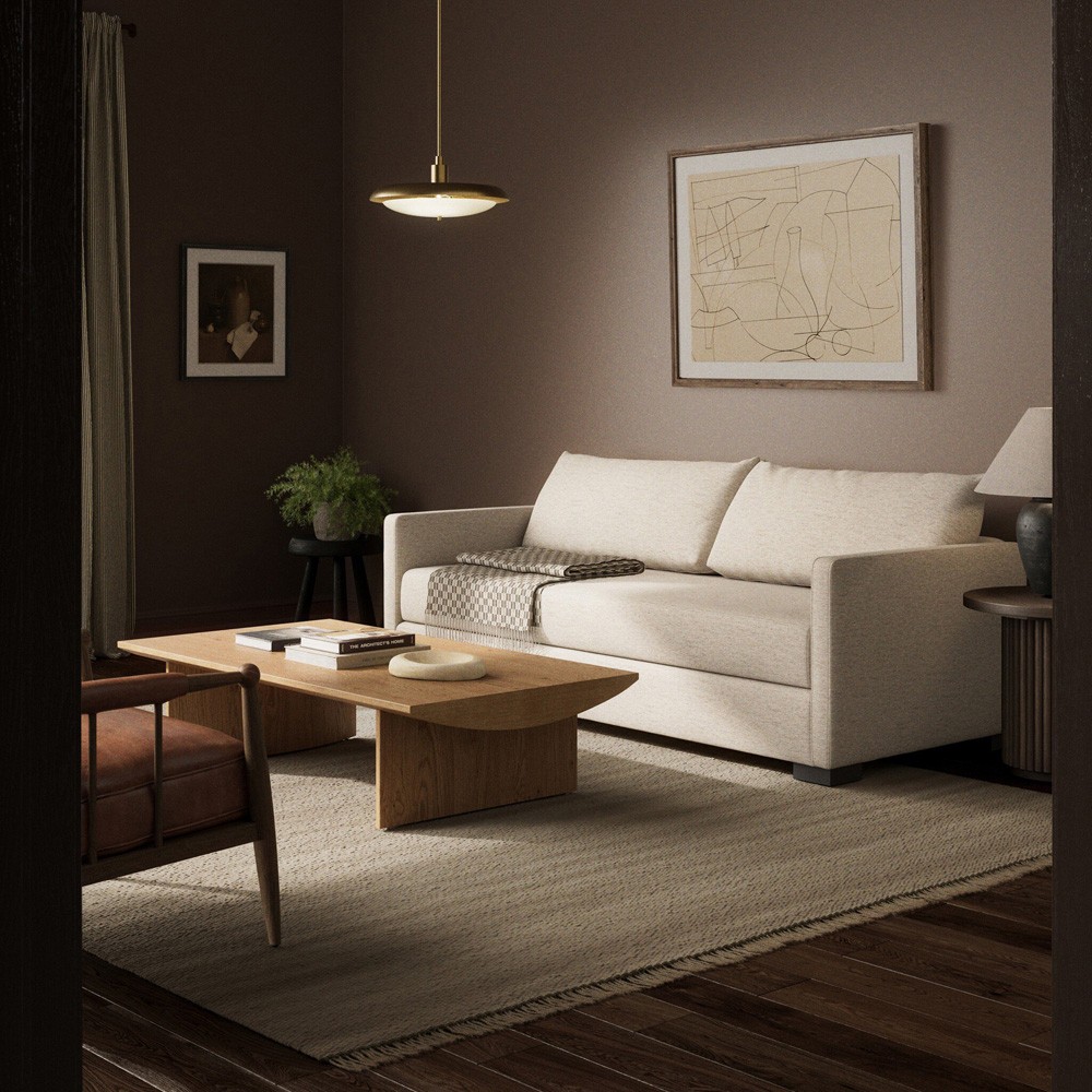 Wil Modern Classic Crypton Nomad Snow Sleeper Sofa - Full|