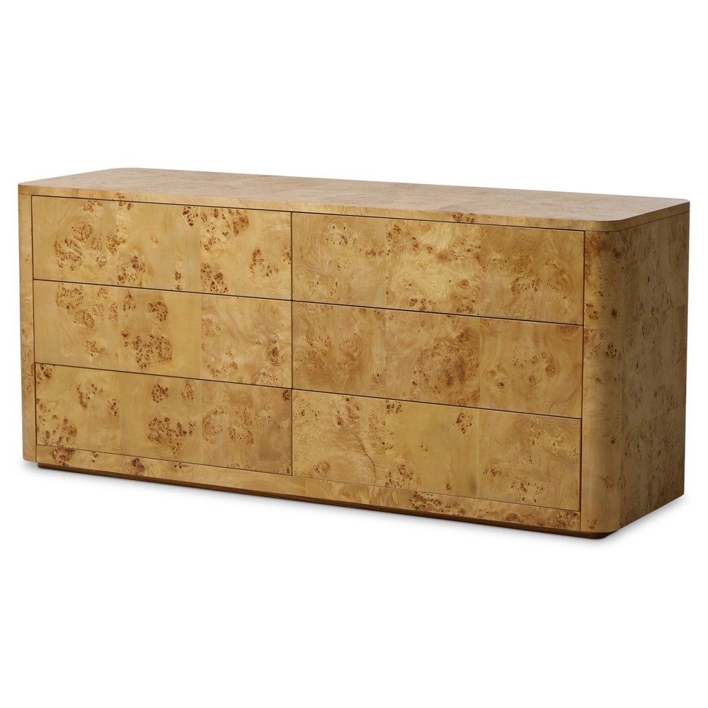 Mullins Modern Classic Natural Burl Double Dresser|