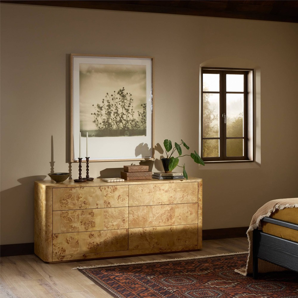 Mullins Modern Classic Natural Burl Double Dresser|