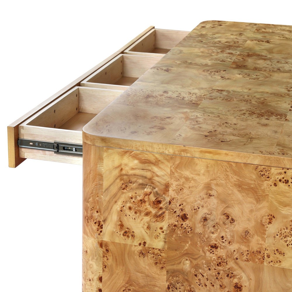 Mullins Modern Classic Natural Burl Desk|