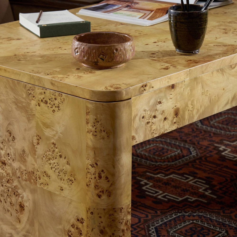 Mullins Modern Classic Natural Burl Desk|