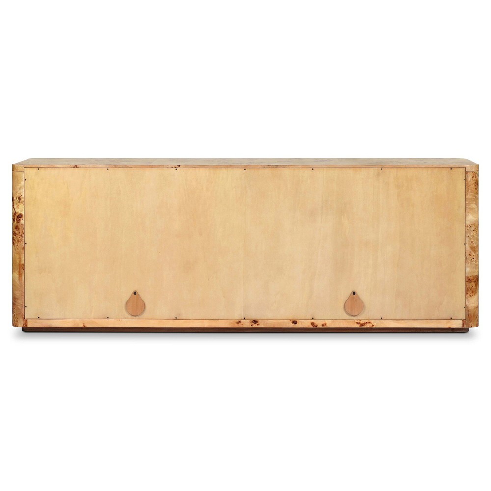 Mullins Modern Classic Natural Burl Media Console - 78"|