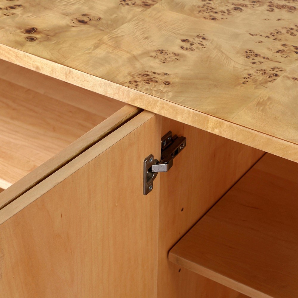 Mullins Modern Classic Natural Burl Media Console - 78"|