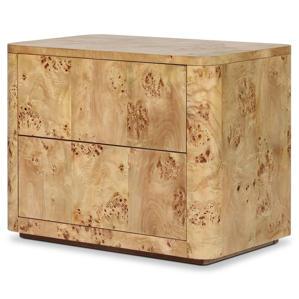 Mullins Modern Classic Natural Burl Nightstand|