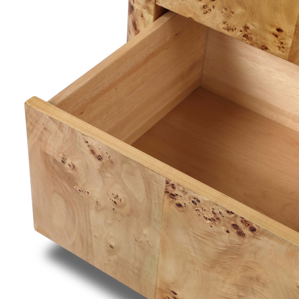 Mullins Modern Classic Natural Burl Nightstand|