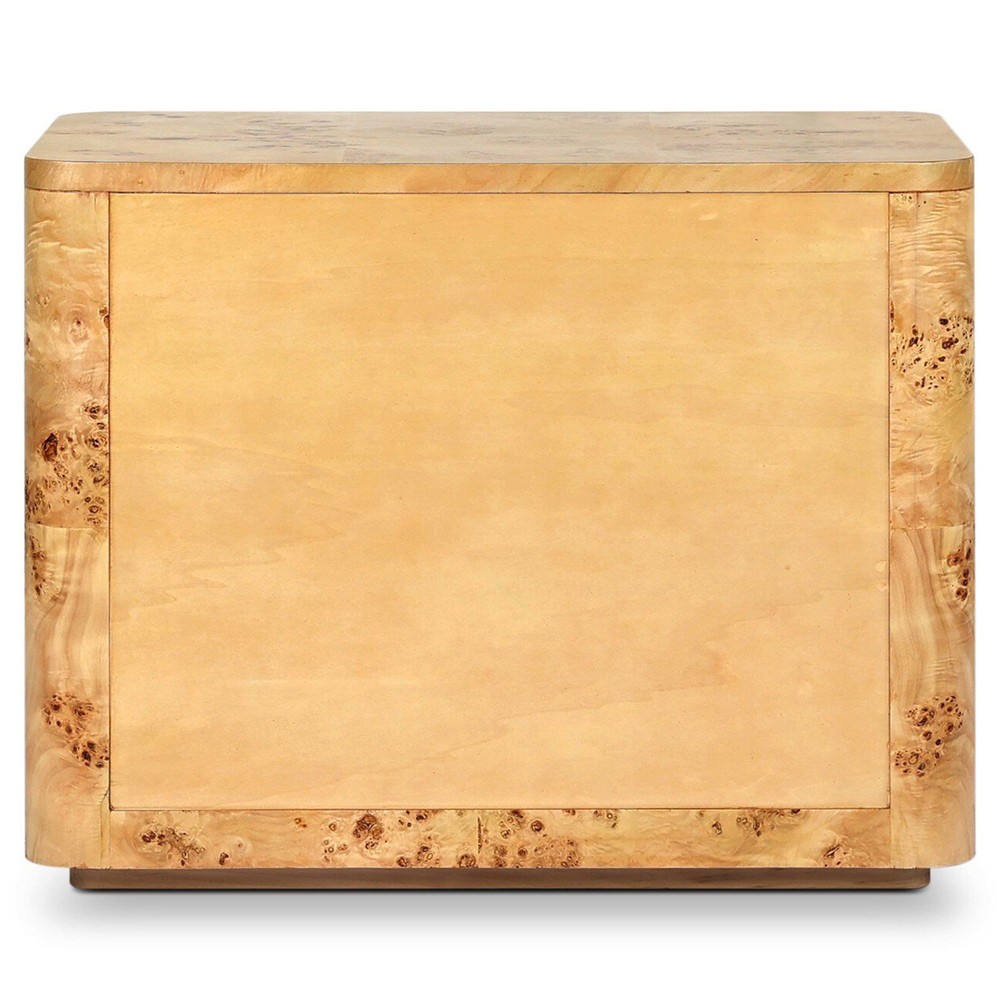 Mullins Modern Classic Natural Burl Nightstand|