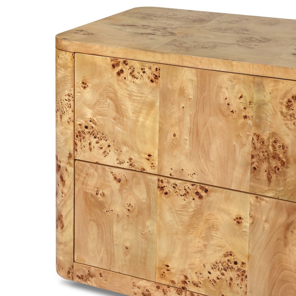 Mullins Modern Classic Natural Burl Nightstand|
