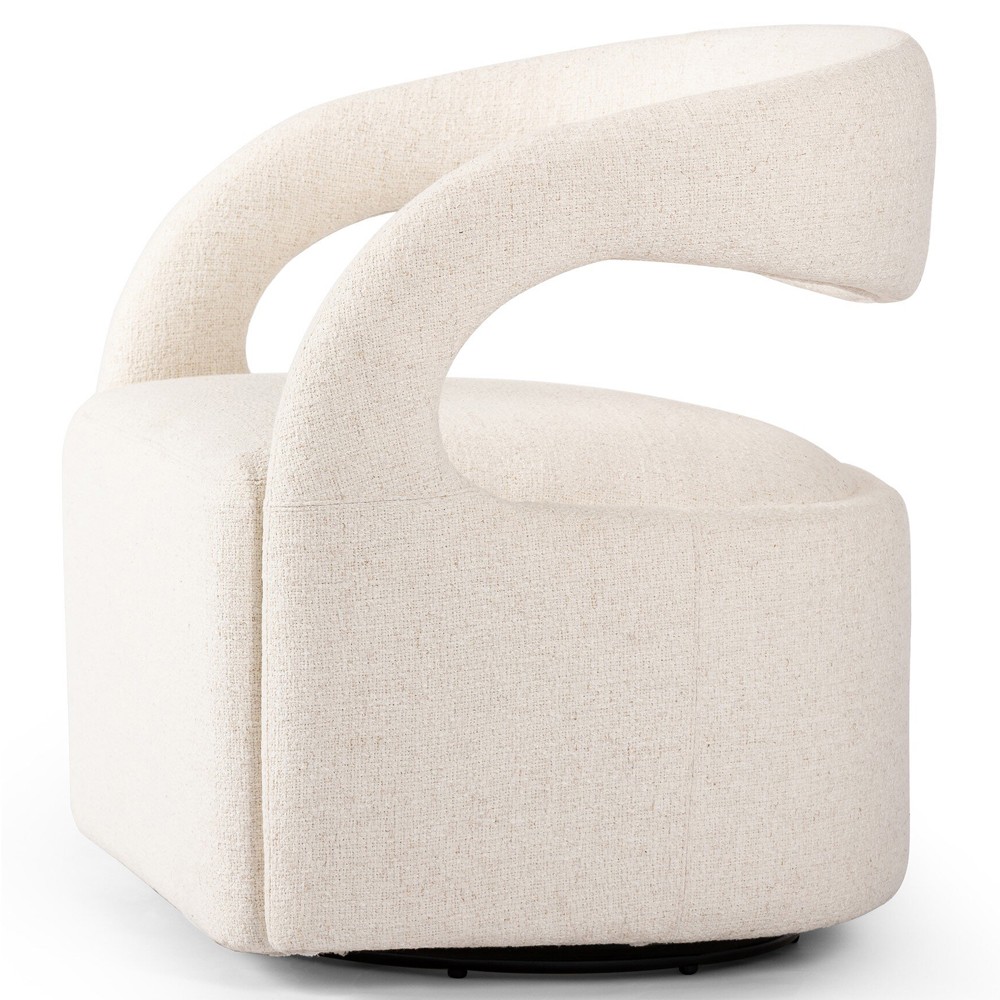 Alexander Modern Classic Omari Natural Performance Swivel Barrel Chair|