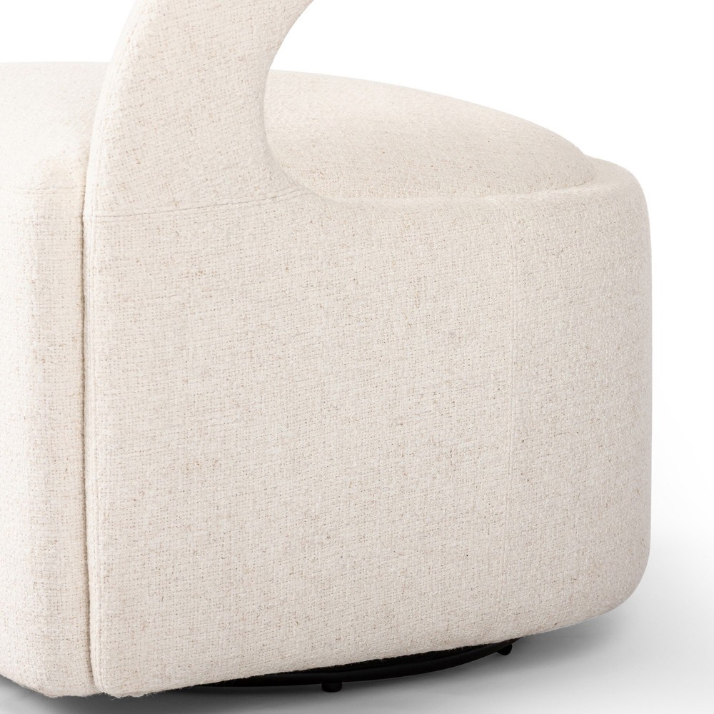 Alexander Modern Classic Omari Natural Performance Swivel Barrel Chair|