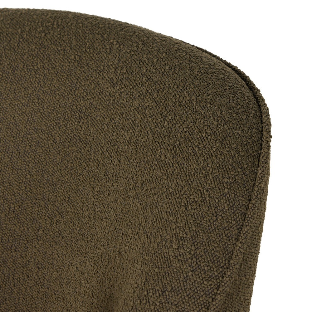 Samuel French Country FIQA Olive Boucle Swivel Arm Chair|