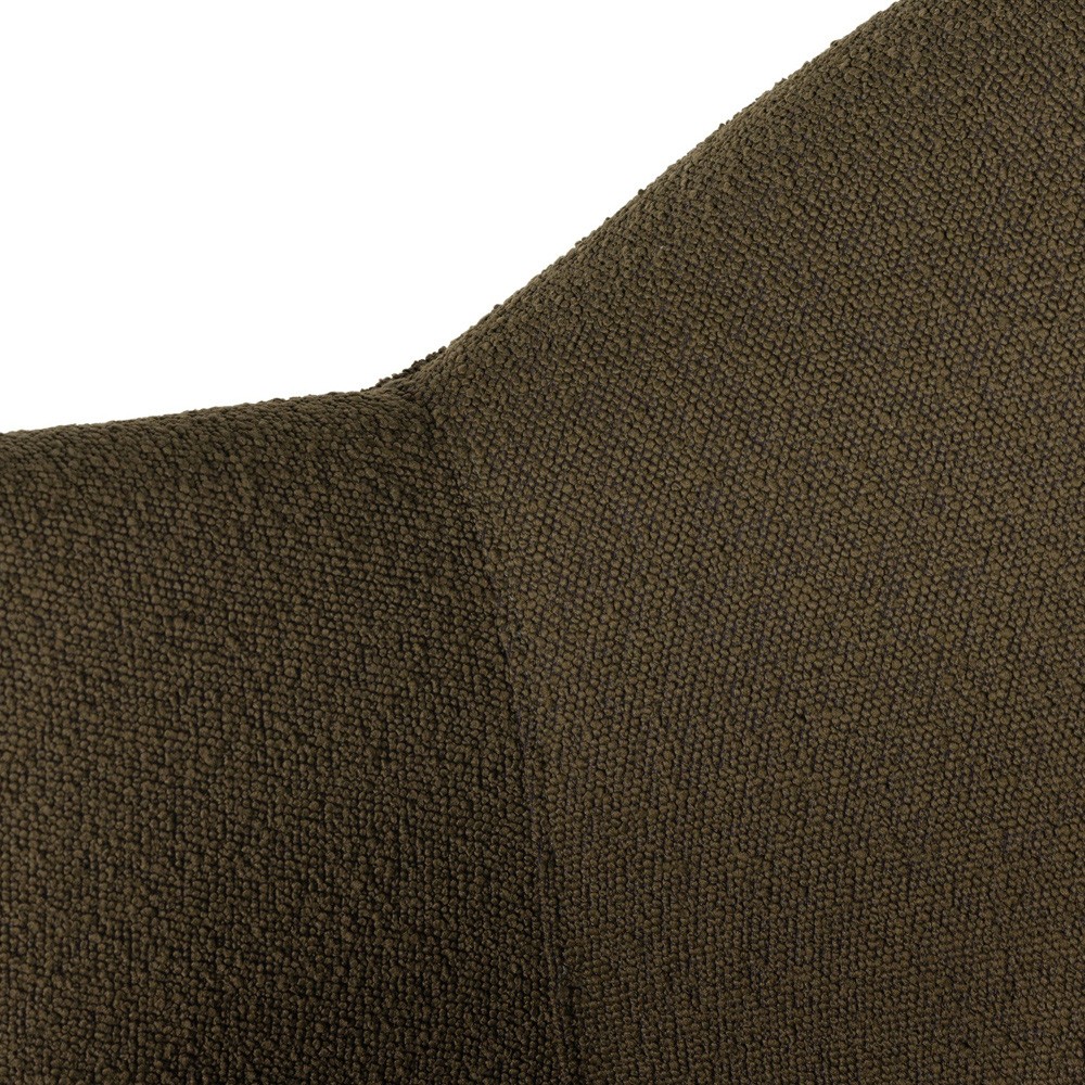 Samuel French Country FIQA Olive Boucle Swivel Arm Chair|