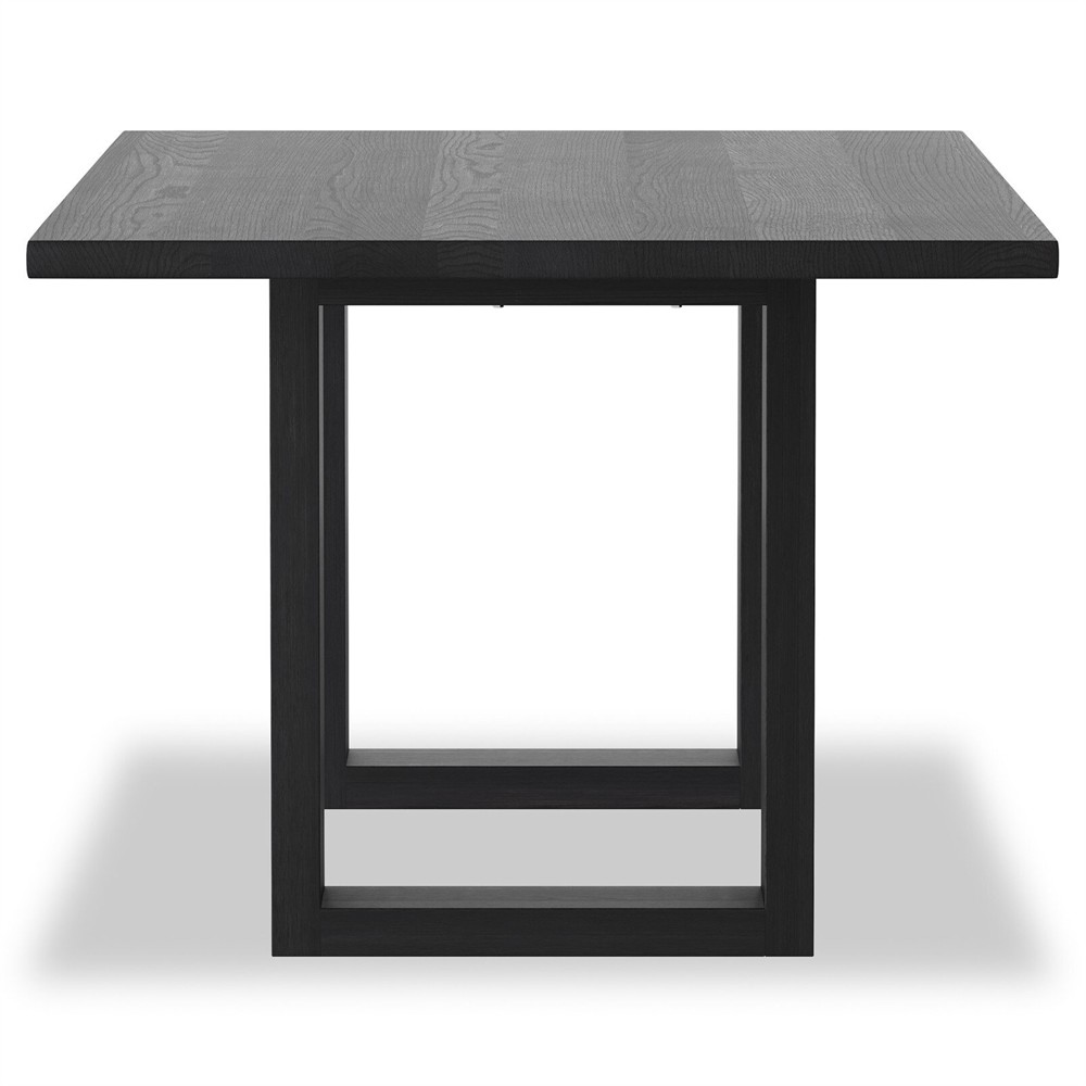 Emilie Modern Classic Black Wash Mango Wood Rectangular Dining Table - 72"|