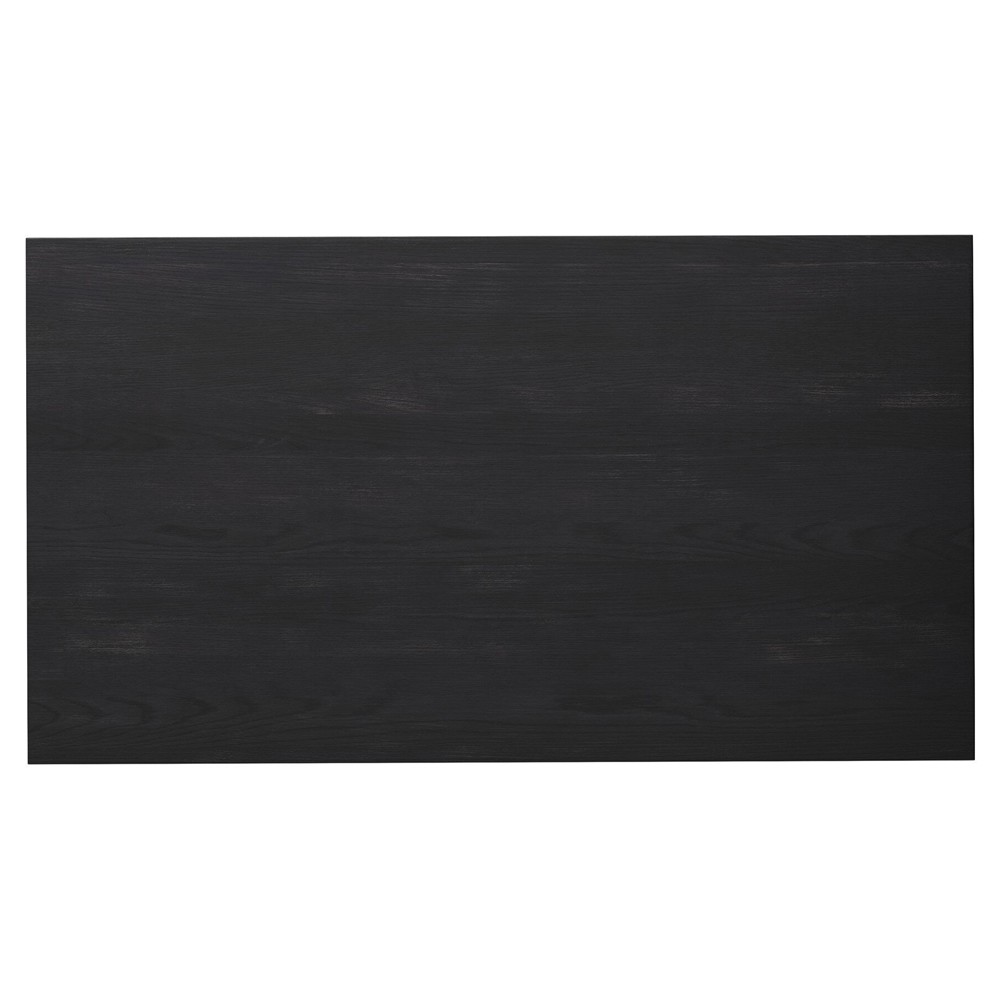 Emilie Modern Classic Black Wash Mango Wood Rectangular Dining Table - 72"|