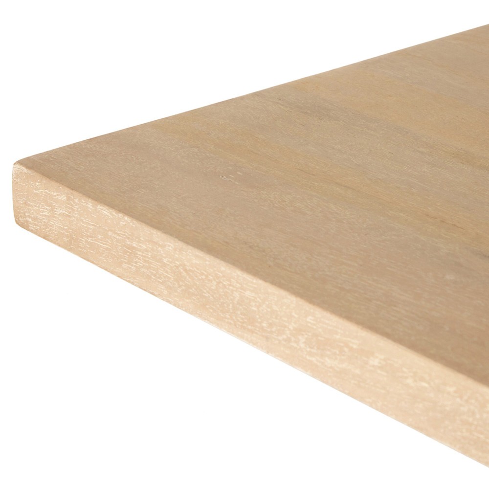 Emilie Coastal Beach Natural Mango Wood Rectangular Dining Table - 72"|