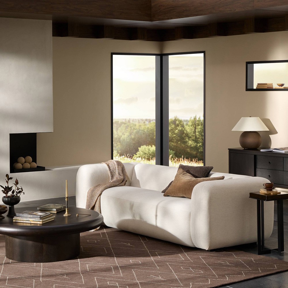 Sofá Capitonê Roy Modern Classic Crypton Nomad Snow Sofa - 96