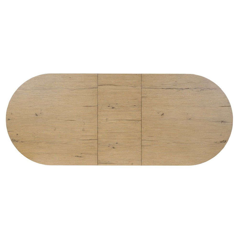 Godric Coastal Beach Drifted Oak Wood Oval Extendable Dining Table - 84 ...