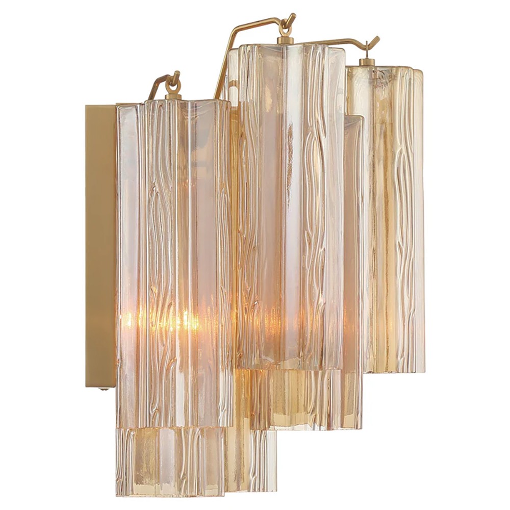 Corin Updated Traditional Amber Glass Sconce - Small|