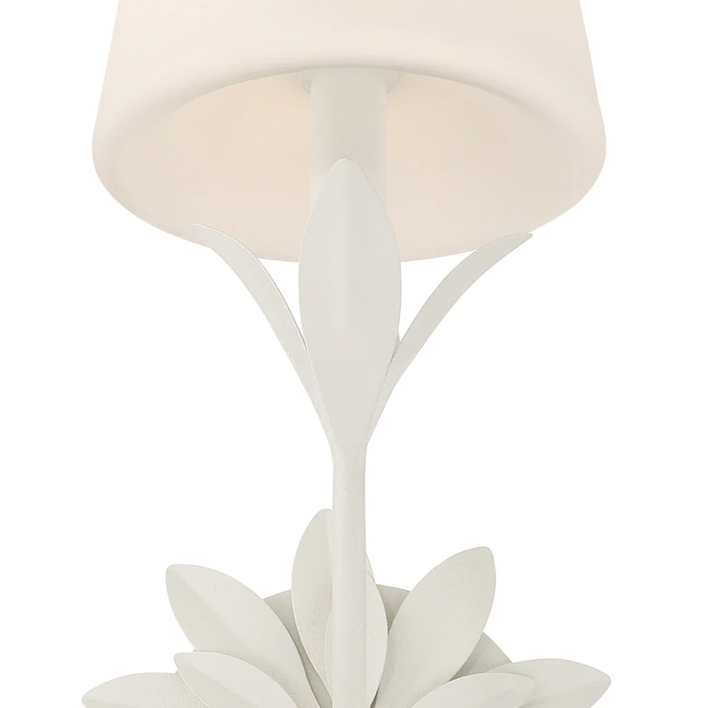 Liora Updated Traditional White Silk Shade Steel 3 Light Bath Sconce|