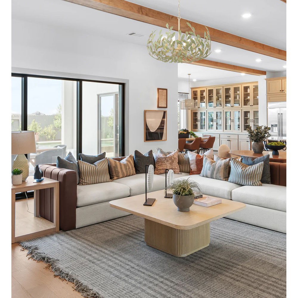 Liora Updated Traditional Champagne Green Leaf Steel 6 Light Chandelier|