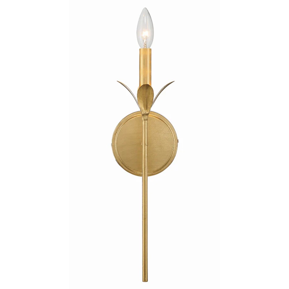Liora Traditional White Silk Shade Antique Gold 1 Light Wallchiere Sconce|