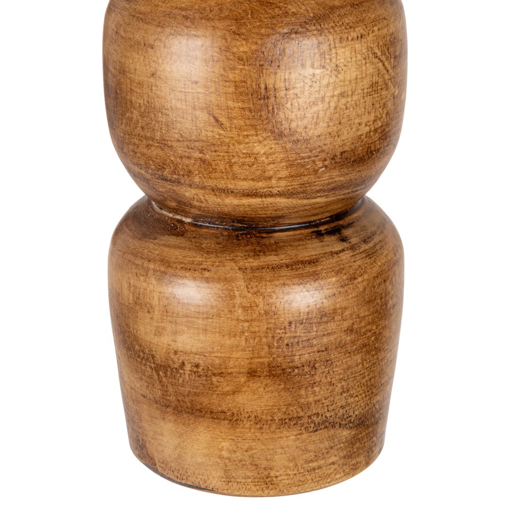 Alaia Coastal Beach Natural Wood Round End Table|