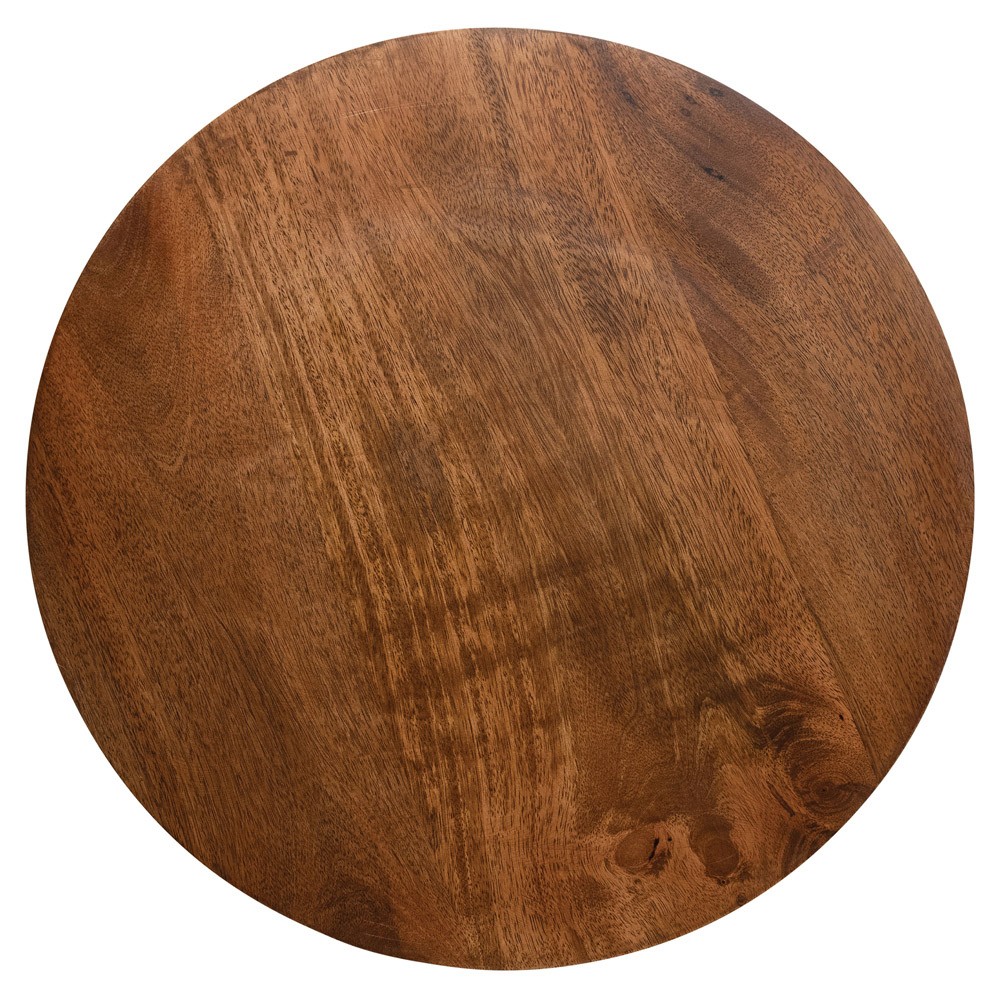 Lael Modern Classic Brown Mango Wood Round End Table|
