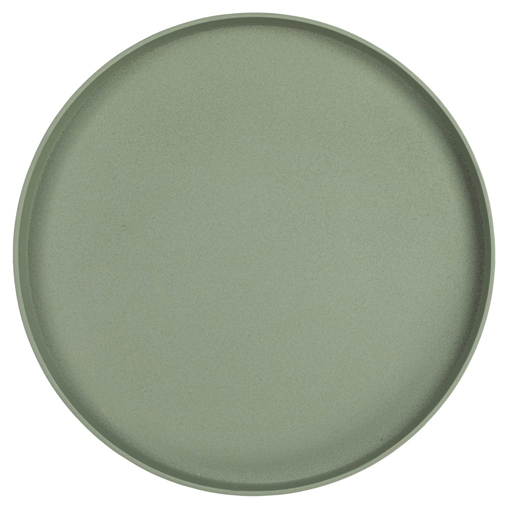 Seth Modern Classic Green Aluminum Round End Table|