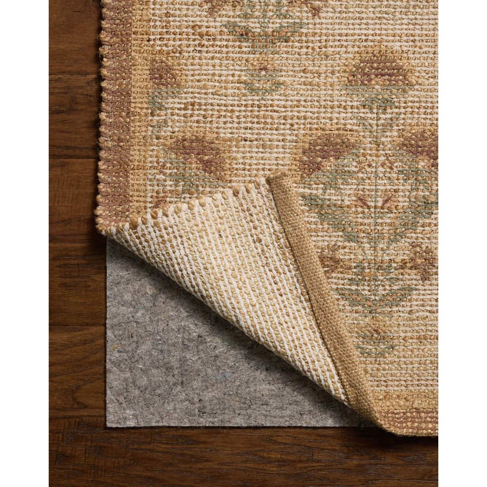 Sophia Updated Traditional Beige Jute Vintage Floral Patterned Rug - 3'6"x5'6"|