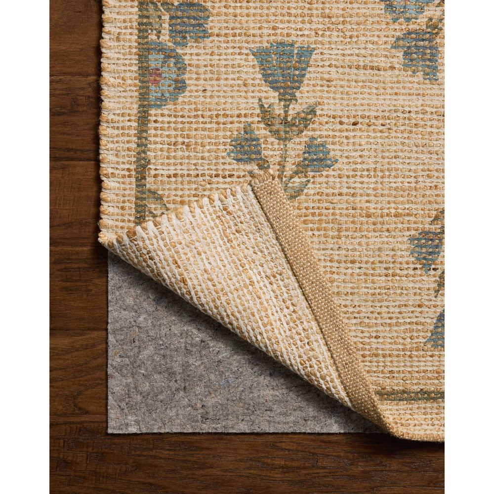 Rue Updated Traditional Beige Jute Floral Patterned Rug - 3'6"x5'6"|