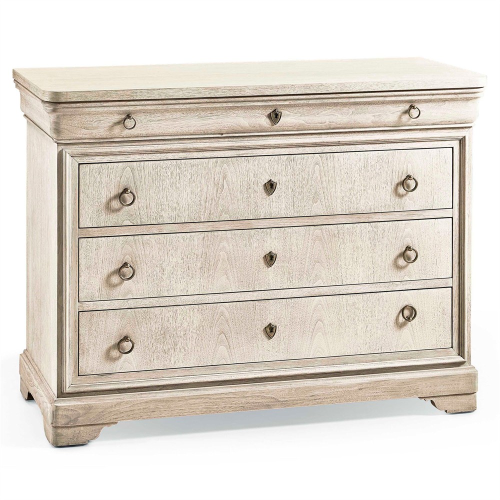 Delphina French Country Bleached Walnut Bachelor Chest|