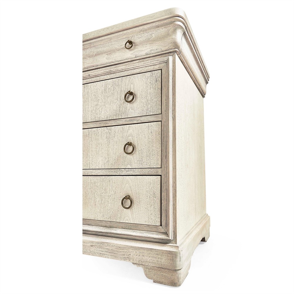 Delphina French Country Bleached Walnut Bachelor Chest|