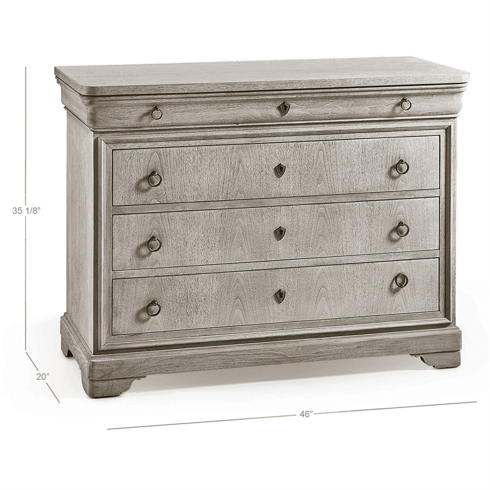 Delphina French Country Bleached Walnut Bachelor Chest|