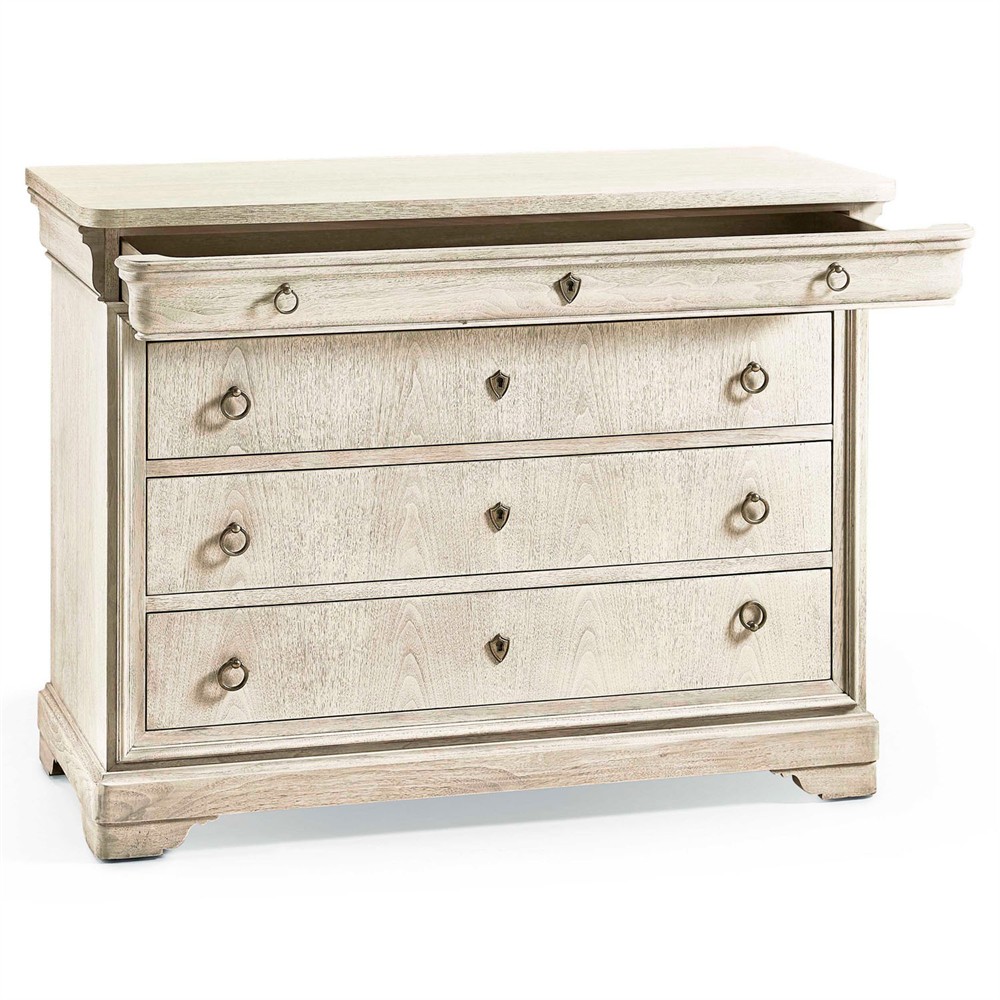 Delphina French Country Bleached Walnut Bachelor Chest|